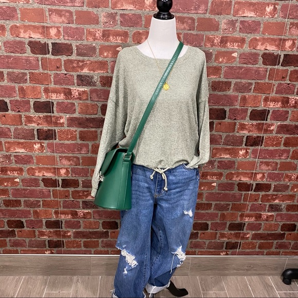 NWT Cozy Dolman Sleeve Ribbed Top - Picture 6 of 14